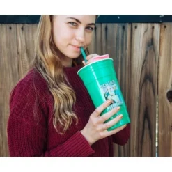 Silver Buffalo The Golden Girls "Squad Goals" Tumbler with Lid and Straw | Holds 32 Ounces -WATER BOTTLES Sales unnamed file 1011