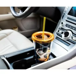 Surreal Entertainment Demon Slayer Acrylic Carnival Cup with Lid and Straw | Holds 16 Ounces -WATER BOTTLES Sales unnamed file 1029