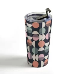 Society6 Emanuela Carratoni Abstract Moon Pattern 20 oz Stainless Steel Travel Mug - Deny Designs -WATER BOTTLES Sales unnamed file 1064