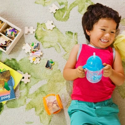 Munchkin Any Angle Click Lock Weighted 2pk Straw Trainer Cup - 7oz Blue/green 5 Munchkin Any Angle Click Lock Weighted 2pk Straw Trainer Cup - 7oz Blue/green - Image 4