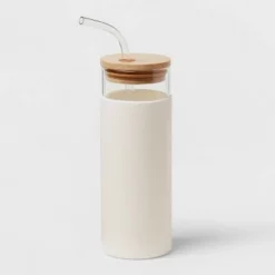 16.9oz Glass Tumbler with Straw & Silicone Sleeve - Threshold™ Asparagus 13 16.9oz Glass Tumbler with Straw & Silicone Sleeve - Threshold™ Asparagus -WATER BOTTLES Sales unnamed file 1122