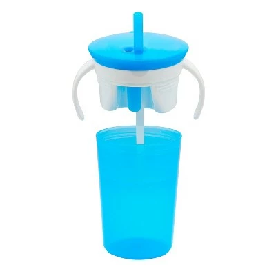 Munchkin SnackCatch & Sip 2-in-1 Snack Catcher and Spill Proof Cup - 2pk Blue 6 Munchkin SnackCatch & Sip 2-in-1 Snack Catcher and Spill Proof Cup - 2pk Blue - Image 4