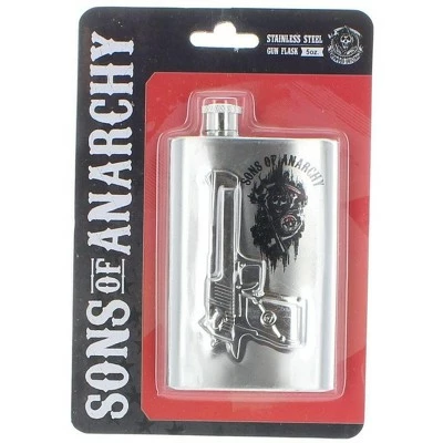 Just Funky Sons of Anarchy Gun Logo 6 oz. Flask 3 Just Funky Sons of Anarchy Gun Logo 6 oz. Flask
