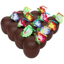 12-Pack Juvale Coconut Cups with Straws & Hawaiian Hibiscus Flower Decorate, 16oz Food Grade PVC Cup, Ideal for Tropical Luau Party Supplies 13 12-Pack Juvale Coconut Cups with Straws & Hawaiian Hibiscus Flower Decorate, 16oz Food Grade PVC Cup, Ideal for Tropical Luau Party Supplies -WATER BOTTLES Sales unnamed file 1213