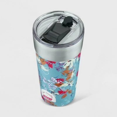 Vera Bradley + Coleman 20oz Brew Stainless Steel Vacuum Insulated Tumbler - Wildflowers Blue 5 Vera Bradley + Coleman 20oz Brew Stainless Steel Vacuum Insulated Tumbler - Wildflowers Blue - Image 3