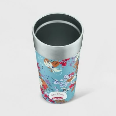 Vera Bradley + Coleman 20oz Brew Stainless Steel Vacuum Insulated Tumbler - Wildflowers Blue 6 Vera Bradley + Coleman 20oz Brew Stainless Steel Vacuum Insulated Tumbler - Wildflowers Blue - Image 4