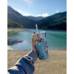 Vera Bradley + Coleman 20oz Brew Stainless Steel Vacuum Insulated Tumbler - Wildflowers Blue 12 Vera Bradley + Coleman 20oz Brew Stainless Steel Vacuum Insulated Tumbler - Wildflowers Blue -WATER BOTTLES Sales unnamed file 1257