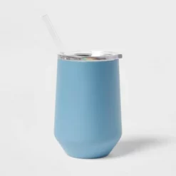 Threshold 12oz Stainess Steel Wine Tumbler with Slide Lid & Straw Orange Branch -WATER BOTTLES Sales unnamed file 1281