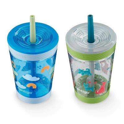 Contigo 14oz 2pk Plastic Clouds & Good Boys' Spill-Proof Kids Tumblers 3 Contigo 14oz 2pk Plastic Clouds & Good Boys' Spill-Proof Kids Tumblers