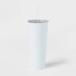 Room Essentials 25oz Double Walled Stainless Steel Vacuum Tumbler with Silicone Lid & Straw White 10 Room Essentials 25oz Double Walled Stainless Steel Vacuum Tumbler with Silicone Lid & Straw White -WATER BOTTLES Sales unnamed file 1301