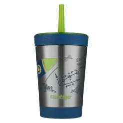 Contigo Kids Stainless Steel Kids Spill-Proof Tumbler with Straw Floral