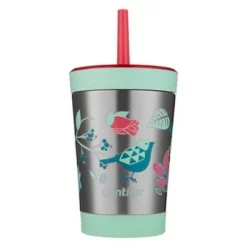 Contigo Kids Stainless Steel Kids Spill-Proof Tumbler with Straw Floral -WATER BOTTLES Sales unnamed file 1312