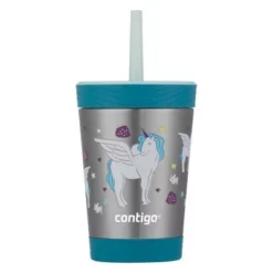 Contigo Kids Stainless Steel Kids Spill-Proof Tumbler with Straw Floral -WATER BOTTLES Sales unnamed file 1313