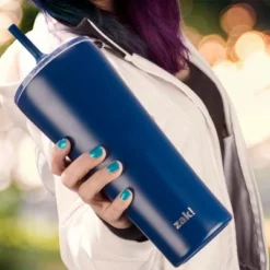 Zak Designs Zac Designs 30oz Stainless Steel Double Wall Vacuum Tumbler Indigo