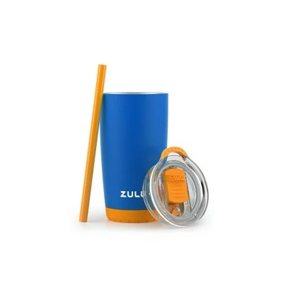 Zulu Tempo 12oz Stainless Steel Kids Tumbler with Straw Blue 4 Zulu Tempo 12oz Stainless Steel Kids Tumbler with Straw Blue - Image 2