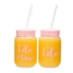 Blue Panda I Do Crew Plastic Mason Jars for Bachelorette Party, Bridal Shower, 12 Piece Set -WATER BOTTLES Sales unnamed file 1416
