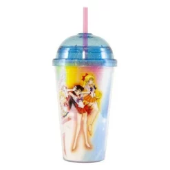 Just Funky Sailor Moon 16oz. Carnival Cup with Glitter Dome Lid