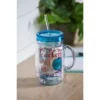 Evergreen Big Heart, Double Wall Mason Jar w/straw, 20 oz. -WATER BOTTLES Sales unnamed file 1443