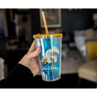 Surreal Entertainment Avatar: The Last Airbender Aang and Appa Carnival Cup With Straw | 16 Ounces 5 Surreal Entertainment Avatar: The Last Airbender Aang and Appa Carnival Cup With Straw | 16 Ounces - Image 3