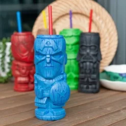 Beeline Creative Geeki Tikis Marvel Captain America Tumbler | Tiki Style Cup | Holds 19 Ounces -WATER BOTTLES Sales unnamed file 1511