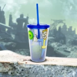 Just Funky Fallout Vault Boy 16oz Carnival Cup w/ Ice Cubes -WATER BOTTLES Sales unnamed file 1523
