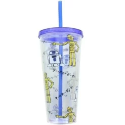 Seven20 Star Wars Kanji Droids R2D2/C3PO Plastic Tumbler -WATER BOTTLES Sales unnamed file 1545