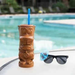 Beeline Creative Geeki Tikis Scooby-Doo Scooby Plastic Tumbler with Straw | Holds 20 Ounces -WATER BOTTLES Sales unnamed file 1555