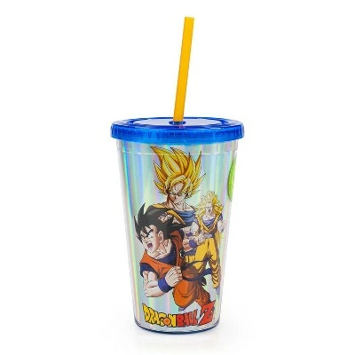 Just Funky Dragon Ball Z Collectibles | Holographic Travel Cup with Straw | 16 oz 3 Just Funky Dragon Ball Z Collectibles | Holographic Travel Cup with Straw | 16 oz