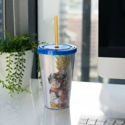 Just Funky Dragon Ball Z Collectibles | Holographic Travel Cup with Straw | 16 oz 11 Just Funky Dragon Ball Z Collectibles | Holographic Travel Cup with Straw | 16 oz -WATER BOTTLES Sales unnamed file 1569