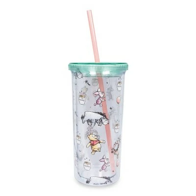 Silver Buffalo Disney Winnie the Pooh Character Toss Acrylic Carnival Cup with Lid and Straw 3 Silver Buffalo Disney Winnie the Pooh Character Toss Acrylic Carnival Cup with Lid and Straw