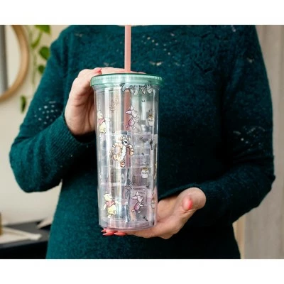 Silver Buffalo Disney Winnie the Pooh Character Toss Acrylic Carnival Cup with Lid and Straw 4 Silver Buffalo Disney Winnie the Pooh Character Toss Acrylic Carnival Cup with Lid and Straw - Image 2