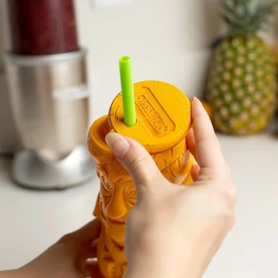 Beeline Creative Geeki Tikis Scooby-Doo Shaggy Plastic Tumbler with Straw | Holds 20 Ounces 5 Beeline Creative Geeki Tikis Scooby-Doo Shaggy Plastic Tumbler with Straw | Holds 20 Ounces - Image 3