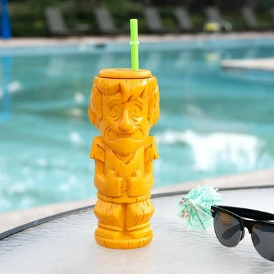 Beeline Creative Geeki Tikis Scooby-Doo Shaggy Plastic Tumbler with Straw | Holds 20 Ounces 6 Beeline Creative Geeki Tikis Scooby-Doo Shaggy Plastic Tumbler with Straw | Holds 20 Ounces - Image 4