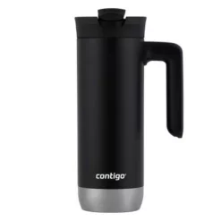 Contigo 20oz Snapseal Insulated Stainless Steel Travel Mug with Handle Licorice