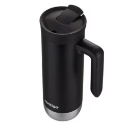 Contigo 20oz Snapseal Insulated Stainless Steel Travel Mug with Handle Licorice -WATER BOTTLES Sales unnamed file 1661