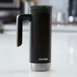 Contigo 20oz Snapseal Insulated Stainless Steel Travel Mug with Handle Licorice -WATER BOTTLES Sales unnamed file 1663