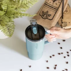 Reduce 24oz Hot1 Insulated Stainless Steel Tumbler with Handle - Eucalyptus -WATER BOTTLES Sales unnamed file 1743