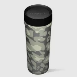 Corkcicle Commuter Cup 17 Ounce Insulated Stainless Steel Spill Proof Travel Coffee Mug with Sip Lid for Hot and Cold Drinks, Snow Leopard -WATER BOTTLES Sales unnamed file 1841