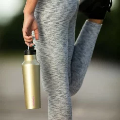 Corkcicle Luxe 20 Ounce Sport Canteen Triple Insulated Stainless Steel Water Bottle with Straw Cap and Folding Metal Handle, Gunmetal -WATER BOTTLES Sales unnamed file 19
