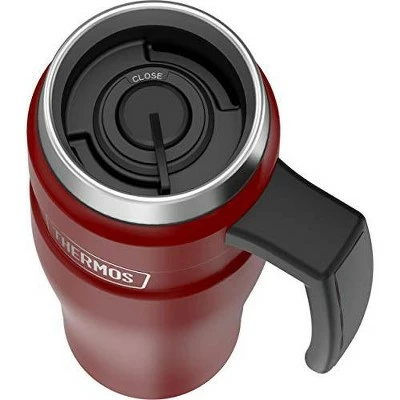 Thermos 16oz Stainless King Travel Mug (SK1000MR4) - Matte Red 4 Thermos 16oz Stainless King Travel Mug (SK1000MR4) - Matte Red - Image 2