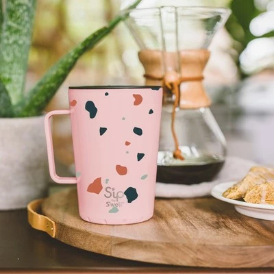 S'ip by S'well 15oz Stainless Steel Takeaway Mug Pink Terazzo 4 S'ip by S'well 15oz Stainless Steel Takeaway Mug Pink Terazzo - Image 2