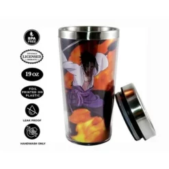 Just Funky Naruto Foil Print Uchiha Sasuka 19oz Steel Travel Mug