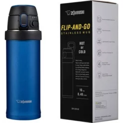 Zojirushi 16oz Flip-and-Go Stainless Steel Travel Mug SM-QHE48 - Cobalt Blue -WATER BOTTLES Sales unnamed file 2289