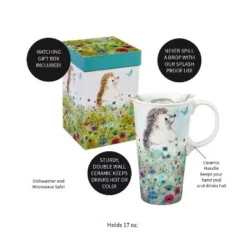 Evergreen Ceramic Travel Cup, 17 OZ. ,w/box and Tritan Lid, Headgehog in the meadow 11 Evergreen Ceramic Travel Cup, 17 OZ. ,w/box and Tritan Lid, Headgehog in the meadow -WATER BOTTLES Sales unnamed file 2316