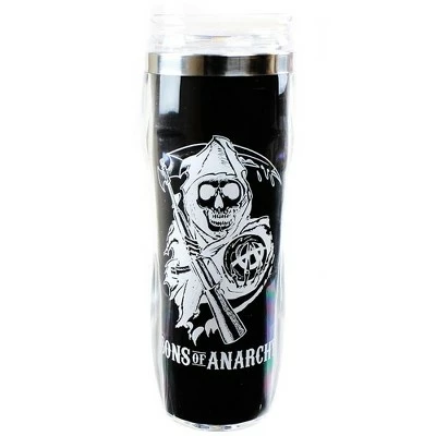 Just Funky Sons of Anarchy Reverse Logo 16oz Travel Mug 3 Just Funky Sons of Anarchy Reverse Logo 16oz Travel Mug