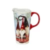 Evergreen Ceramic Travel Cup 17oz. ,withbox Winter Gnome -WATER BOTTLES Sales unnamed file 2449