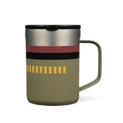 Corkcicle Disney Star Wars 16 Ounce Coffee Mug Triple Insulated Stainless Steel Cup with Clear Lid and Silicone Bottom for Hot Drinks, Boba Fett