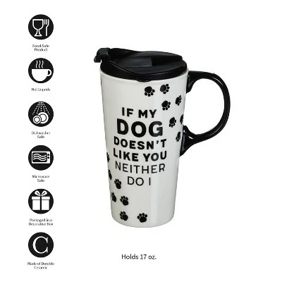 Evergreen Ceramic Travel Cup withbox 17oz. If My Dog Doesn't like You 3 Evergreen Ceramic Travel Cup withbox 17oz. If My Dog Doesn't like You