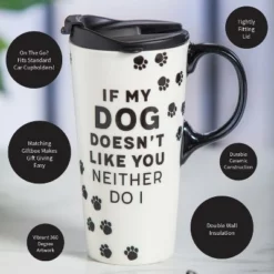 Evergreen Ceramic Travel Cup withbox 17oz. If My Dog Doesn't like You 7 Evergreen Ceramic Travel Cup withbox 17oz. If My Dog Doesn't like You -WATER BOTTLES Sales unnamed file 2487