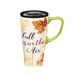 Evergreen Ceramic FLOMO 360 Travel Cup, 17 oz., Fall Is In The Air
